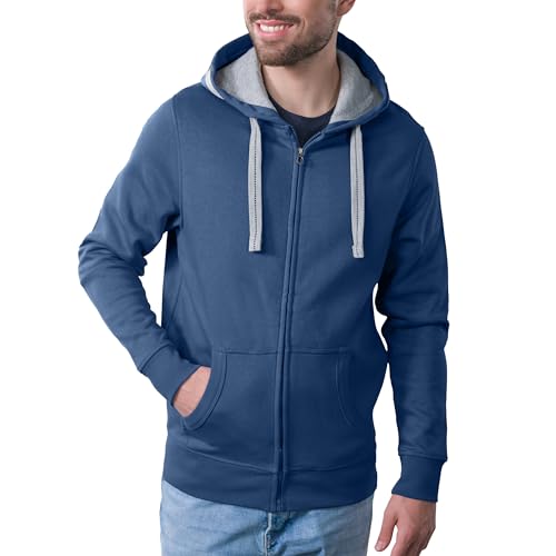 HRM Herren Jas M Kapuzenpullover, Denim, L von HRM