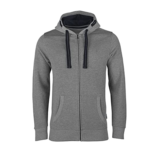 HRM Herren Jas M Kapuzenpullover, Grau-meliert, M von HRM