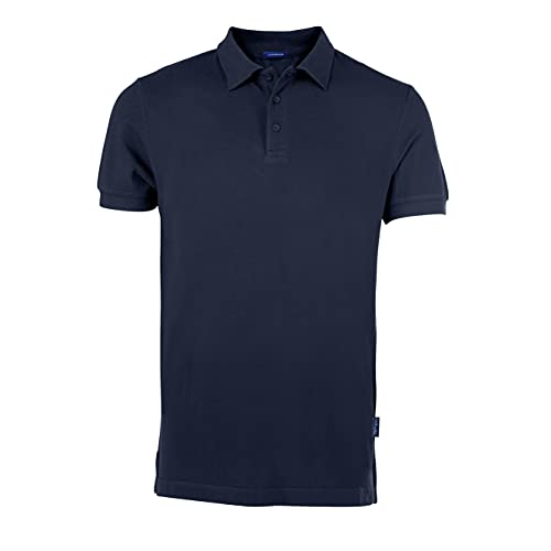 HRM Herren Luxury Polo, Navy, Gr. S I Premium Polo Shirt Herren aus 100% Baumwolle I Basic Polohemd bis 60°C farbecht waschbar I Hochwertige & nachhaltige Herren-Bekleidung von HRM