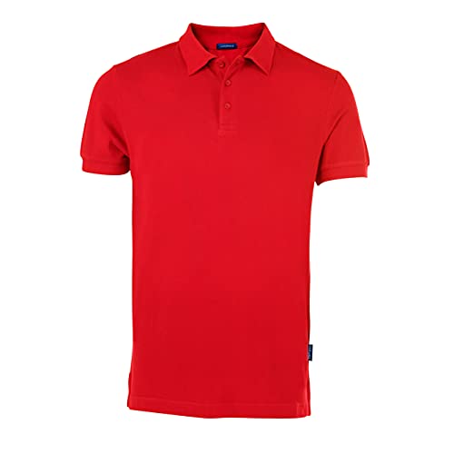 HRM Herren Luxury Polo, rot, Gr. M I Premium Polo Shirt Herren aus 100% Baumwolle I Basic Polohemd bis 60°C farbecht waschbar I Hochwertige & nachhaltige Herren-Bekleidung von HRM