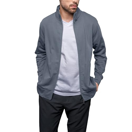 HRM Herren Premium Full-Zip Sweat Jacket I Fair Trade Herren-Sweatjacke, 360 g/m² I Aus 70% Baumwolle & 30% recyceltem Polyester von HRM