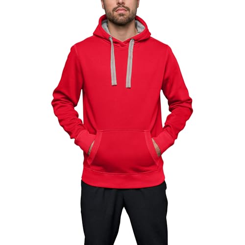 HRM Unisex Sweat Hoodie I Premium Kapuzenpullover für Damen & Herren mit Kontrast-Innenfutter I Basic Hoodie Unisex I Damen- & Herren-Pullover I Hochwertige & nachhaltige Kleidung von HRM