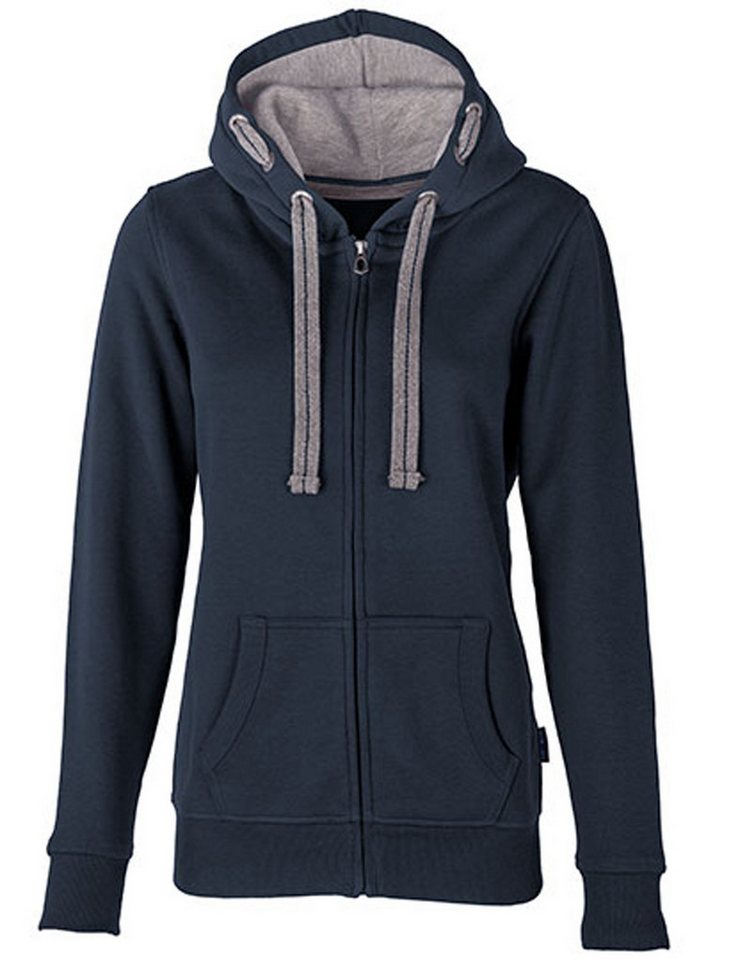 HRM Kapuzensweatjacke Frauen Sweatjacke mit Kapuze / Kapuzensweater mit Reißverschluss Innen angeraut - Gr. XS bis 5XL von HRM