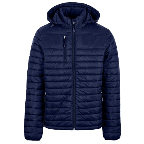 HRM Steppjacke Herren leicht I Premium Übergangsjacke Herren mit abnehmbarer Kapuze I Atmungsaktiv & Wasserabweisend I Hochwertige & nachhaltige Herren-Bekleidung von HRM