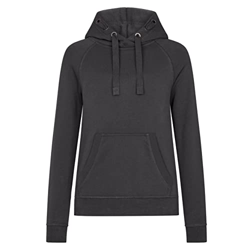 HRM Unisex 2005 Kid‘s Premium Raglan Hoody, dunkelgrau I Fair Trade Hoodie Kinder mit Kapuze, 320 g/m² I Aus 70% Baumwolle & 30% recyceltem Polyester, Darkgrey, 134 von HRM