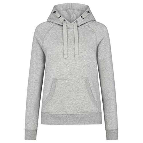 HRM Unisex 2005 Kid‘s Premium Raglan Hoody, dunkelgrau I Fair Trade Hoodie Kinder mit Kapuze, 320 g/m² I Aus 70% Baumwolle & 30% recyceltem Polyester, Grey-Melange, 128 von HRM