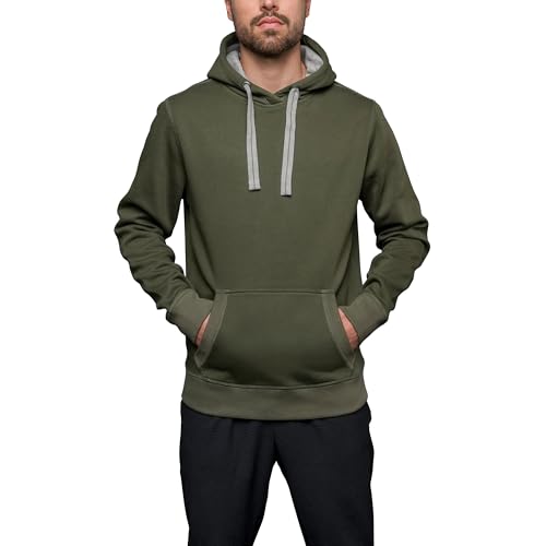 HRM Unisex Sweat Kapuzenpullover, Olive, XL von HRM
