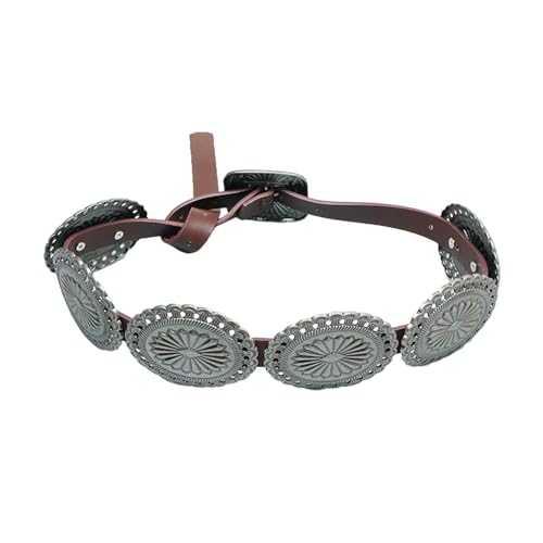 HRODA PU Taillengürtel Erwachsene Geschnitzter Blumenschnalle Ethnische Persönlichkeit PU Taillengürtel Frauen Kleid Verstellbar von HRODA