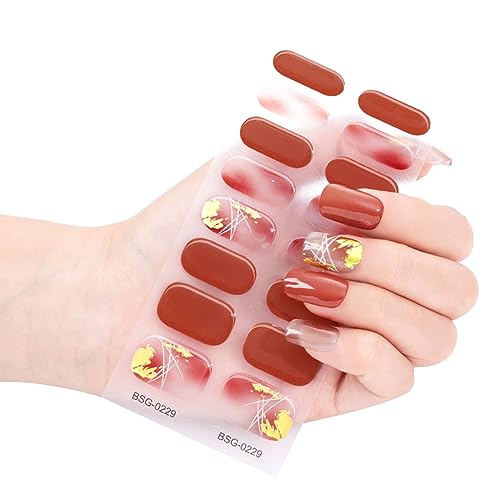 Halbgehärtete Gel Lackstreifen Selbstklebende Gel Aufkleber Dauerhafte Glitzer Gel Wraps Aufkleber Feile Halbgehärtete Gel Lackstreifen Selbstklebende Gel Aufkleber Dauerhafte Glitzer Gel Wraps Aufkleber Feile von HRODA