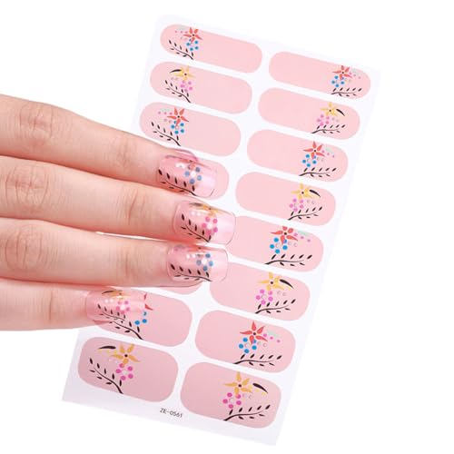 Nagellack Aufkleber Selbstklebender Nagelaufkleber Maniküre Aufkleber Vollständige Nagelfolien Wasserdichte Nagelstreifen Mit Nagelfeile von HRODA