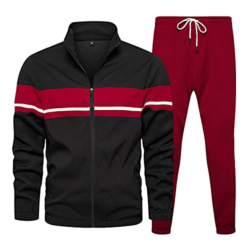 Trainingsanzug Herren Jogginganzug 3XL 4XL Jogging Laufen Freizeitanzug Sport Fitnessanzug Trainingsanzüge Fussball Fitness Sportbekleidung Hausanzug Gym Bodybuilding Streetwear Jogginganzüge von HRTLSS