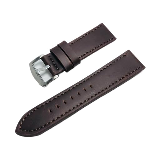 18 mm 20 22 24 Mode-Leder-Uhrenarmbänder Riemen Damen Herren Uhrenarmband Ersatzgurtband Stahlschnalle Zubehör(A2,18mm) von HRTUFN