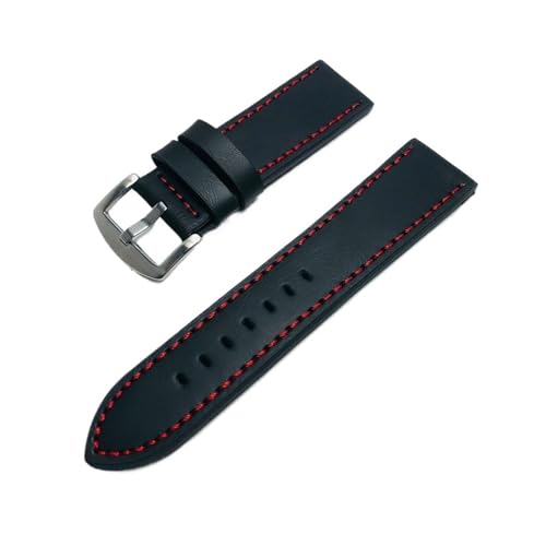 18 mm 20 22 24 Mode-Leder-Uhrenarmbänder Riemen Damen Herren Uhrenarmband Ersatzgurtband Stahlschnalle Zubehör(A5,24mm) von HRTUFN