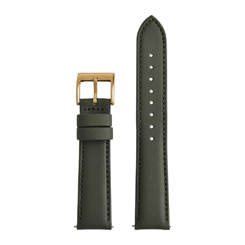 20mm 22mm Segeltuchbänder Blancpain Taucheruhren Herren Damen Schnellverschluss Wasserdichtes Uhrenarmband(Green Gold,20mm) von HRTUFN