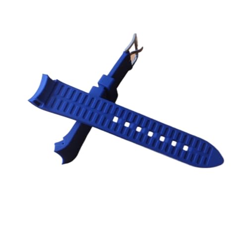 HRTUFN Gummi-Armband 18mm 19mm 20mm 21mm 22mm 24mm Armband Uhren Band Curved End Special(Blu,18mm) von HRTUFN