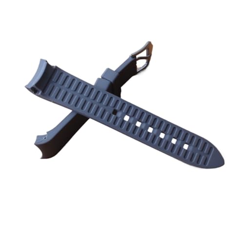 HRTUFN Gummi-Armband 18mm 19mm 20mm 21mm 22mm 24mm Armband Uhren Band Curved End Special(Grigio,20mm) von HRTUFN