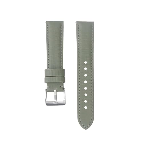 HRTUFN Hochwertiges wasserdichtes Uhrenarmband aus Segeltuch mit Schnellverschluss, 18 mm, 19, 20, 22, Schwarz, Grün, Blau, for Herren(Army green 1,20mm) von HRTUFN