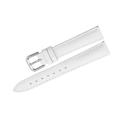 HRTUFN Leder-Uhrenarmbänder Uhrenarmband Armband 12 14 16 18 20 22mm Ersatzgürtel Zubehör(Bianco,14mm) von HRTUFN