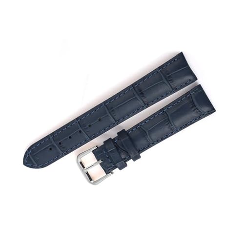 HRTUFN Leder-Uhrenarmbänder Uhrenarmband Armband 12 14 16 18 20 22mm Ersatzgürtel Zubehör(Blu,22mm) von HRTUFN