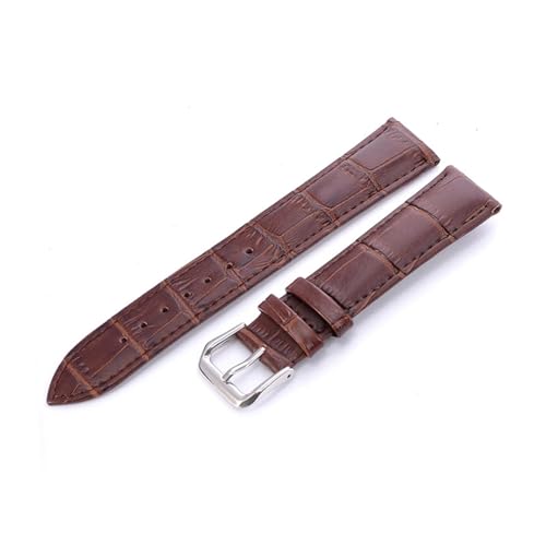 HRTUFN Leder-Uhrenarmbänder Uhrenarmband Armband 12 14 16 18 20 22mm Ersatzgürtel Zubehör(Brown,18mm) von HRTUFN