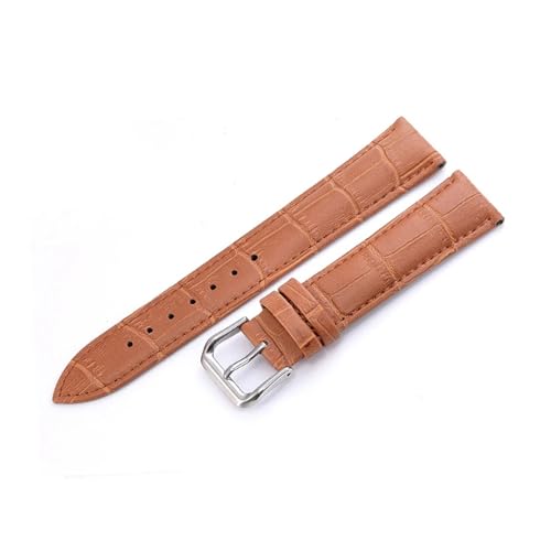 HRTUFN Leder-Uhrenarmbänder Uhrenarmband Armband 12 14 16 18 20 22mm Ersatzgürtel Zubehör(Light brown,22mm) von HRTUFN