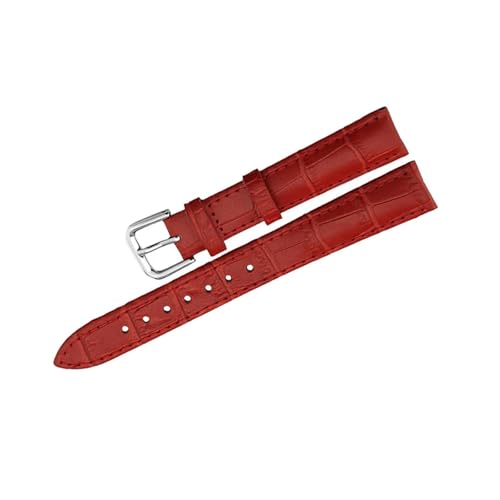 HRTUFN Leder-Uhrenarmbänder Uhrenarmband Armband 12 14 16 18 20 22mm Ersatzgürtel Zubehör(rot,22mm) von HRTUFN