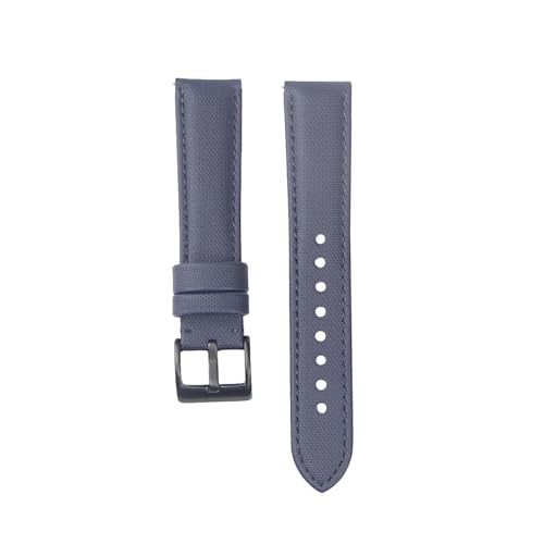 HRTUFN Material Segeltuch-Uhrenarmband 18 mm 19 20 22 Wasserdichtes Stoff-Uhrenarmband Schnellverschluss-Armband(Navy blue 2,20mm) von HRTUFN