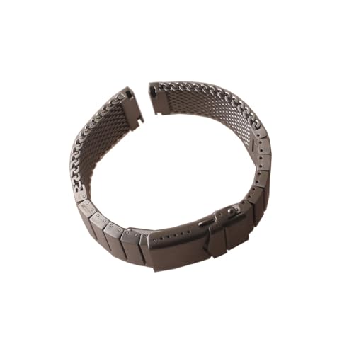 HRTUFN Mesh-Armband 20 mm 22 Armband Uhrenarmband Zubehör Sicherheitsschnalle Einsatz Solide Gliederverschlüsse(20mm) von HRTUFN