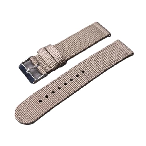 HRTUFN Nylon-Uhrenarmband-Armbänder 18 mm 20 22 24, gewebtes, weiches Schnellverschlussarmband mit schwarzgoldener Schnalle(Gray,24MM_ROSE GOLD BUCKLE) von HRTUFN
