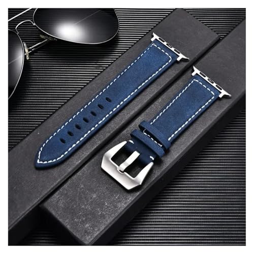 HRTUFN Retro Frosted Uhrenarmband Uhr Ultra 49mm 45/44/42mm 41/40/38mm Armband 9 8 7 6 5 Handgelenk Gürtel(Blue-S,42mm 44mm 45mm 49mm) von HRTUFN