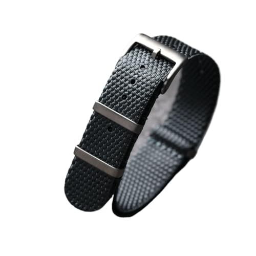 HRTUFN Stärke Wasserdichtes, verschleißfestes Nylonarmband 20 22MM Angepasste Taucheruhren Weich Atmungsaktiv(Grün,22mm) von HRTUFN