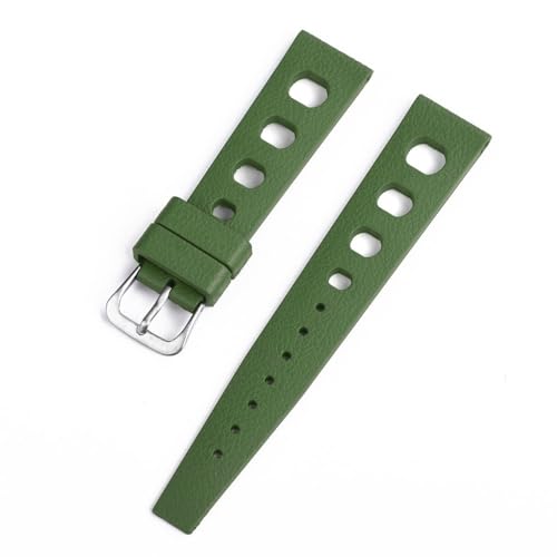 HRTUFN Tropical Uhrenarmband 20mm22mm Tauchen Wasserdicht Atmungsaktiv Fluorkautschuk Armband Schnellverschluss for S-eiko O-mega Uhr(Grün,20mm) von HRTUFN