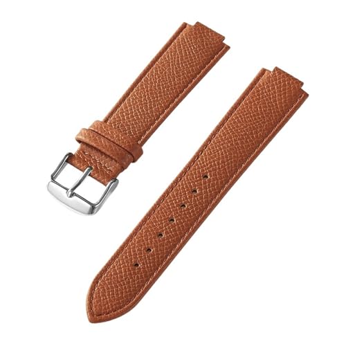 Konvexe Uhr aus echtem Leder for Herren und Damen wird durch blauen Ballon ersetzt, 16–8 mm, 18–11, 20–12, 22–14(Brown silver buckle,14x8mm) von HRTUFN