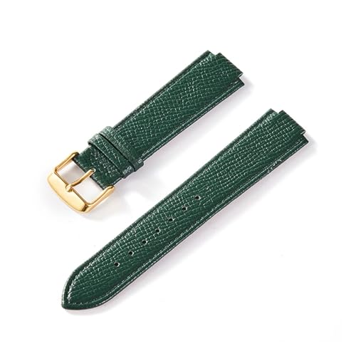 Konvexe Uhr aus echtem Leder for Herren und Damen wird durch blauen Ballon ersetzt, 16–8 mm, 18–11, 20–12, 22–14(Dark green gold,16x9) von HRTUFN