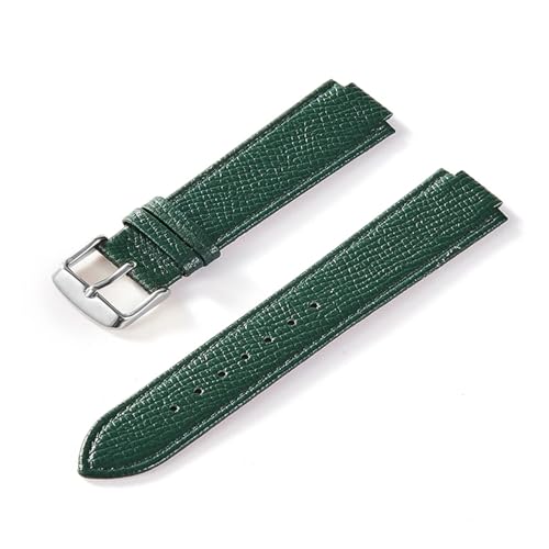 Konvexe Uhr aus echtem Leder for Herren und Damen wird durch blauen Ballon ersetzt, 16–8 mm, 18–11, 20–12, 22–14(Dark green silver,16x8) von HRTUFN