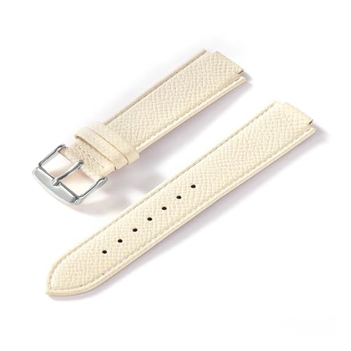 Konvexe Uhr aus echtem Leder for Herren und Damen wird durch blauen Ballon ersetzt, 16–8 mm, 18–11, 20–12, 22–14(Milkshake white,14x8mm) von HRTUFN