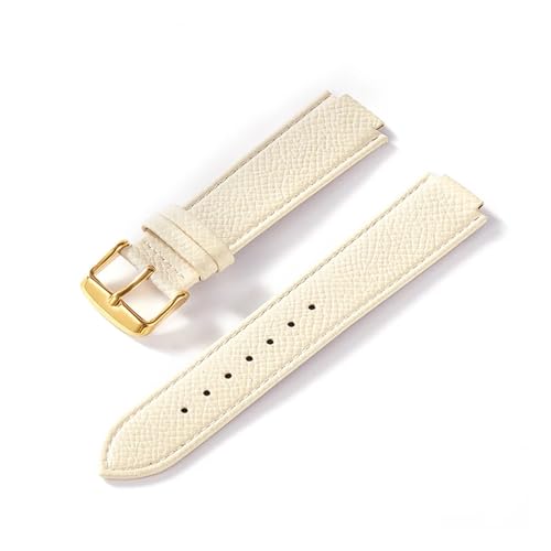 Konvexe Uhr aus echtem Leder for Herren und Damen wird durch blauen Ballon ersetzt, 16–8 mm, 18–11, 20–12, 22–14(Milkshake white gold,18x10) von HRTUFN