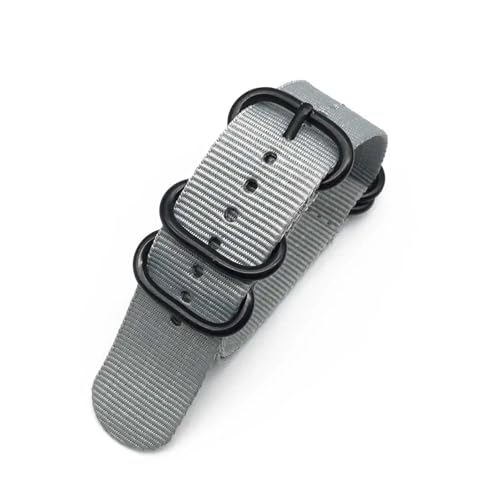 Strapazierfähiges Uhrenarmband mit Streifen, Ersatzarmband aus Nylon for Herren und Damen, 18 mm, 20, 22, 24(B4,22mm) von HRTUFN