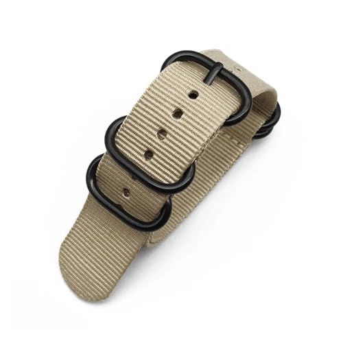 Strapazierfähiges Uhrenarmband mit Streifen, Ersatzarmband aus Nylon for Herren und Damen, 18 mm, 20, 22, 24(B5,24mm) von HRTUFN
