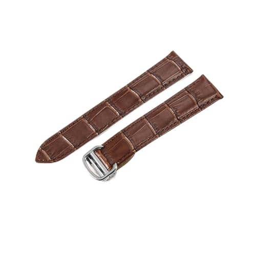 Tank Solo London Key Braun Schwarz Uhrenarmband Herren Echtleder Damen 17 18 20 22 23 25mm Komfortables(Brown-Steel-Z4,18mm) von HRTUFN