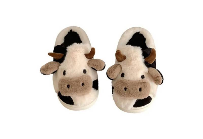 NEXORA Damen Kuh-Hausschuhe – Flauschige Winter Hausschuhe Plüsch Hausschuhe weiches und gemütliches Gefühl von NEXORA