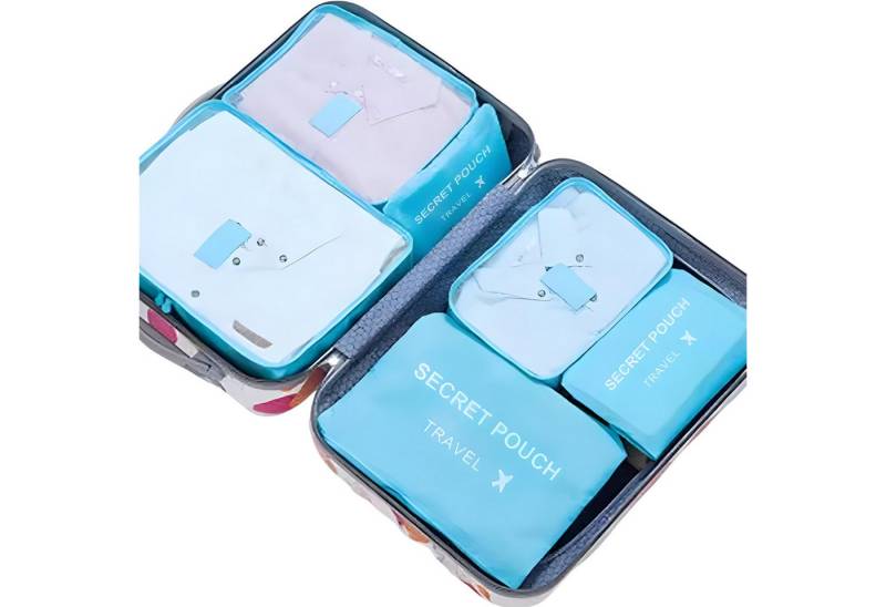 HS.SUPPLY Reisetasche 6er Set Reise-Organizer wasserdicht – Kleidung & Zubehör sortieren (6-teiliges Set), im praktischen Design, wasserdicht, große Kapazität von HS.SUPPLY