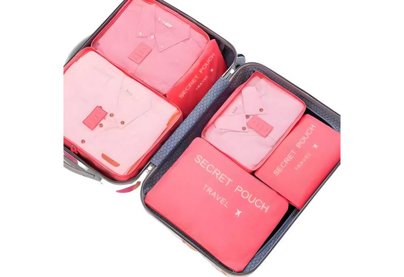 HS.SUPPLY Reisetasche 6er Set Reise-Organizer wasserdicht – Kleidung & Zubehör sortieren (6-teiliges Set), im praktischen Design, wasserdicht, große Kapazität von HS.SUPPLY