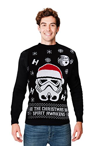 HSA - Unisex Weihnachtspullover für Damen und Herren mit Fußball-Motiv Gr. Large, Star Wars Storm Trooper von HSA