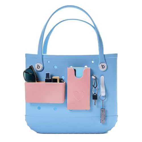 HSAJS 5PCS Bogg Bag Organizer Halter für Tasche, Handy, Schlüssel, etc. - Rosa, Blau - Unisex - Damen - S - Kunststoff - Open Top von HSAJS