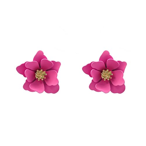 HSAJS Blumen Ohrringe für Damen - Bunte Blume Tropfen Klein Helix Knorpel Hypoallergene Modeschmuck für Frauen und Mädchen - Partei Hochzeiten Verlobungen (Rosa) von HSAJS