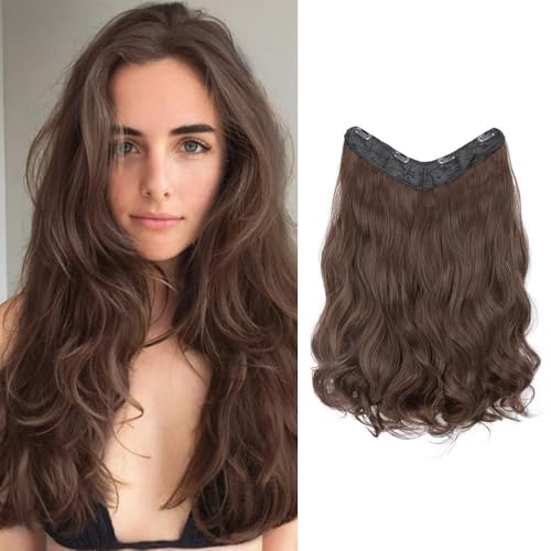 HSAJS Clip in Extensions Echthaar Haarverlängerung Lockige Perücke Nahtlos Haarextension Synthetik Hair Unsichtbarem Haarteile für Damen Mädchen 45cm HSAJS Clip in Extensions Echthaar Haarverlängerung Lockige Perücke Nahtlos Haarextension Synthetik Hair Unsichtbarem Haarteile für Damen Mädchen 45cm von HSAJS