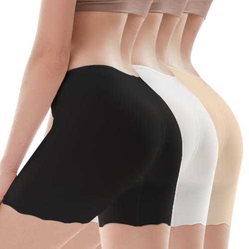 HSAJS Damen Shorts Cooling Loose Fitting Anti Chafing Shorts for Under Dresses Women Slip Shorts Seamless Smooth für Yoga Fitness Täglich Tragen von HSAJS
