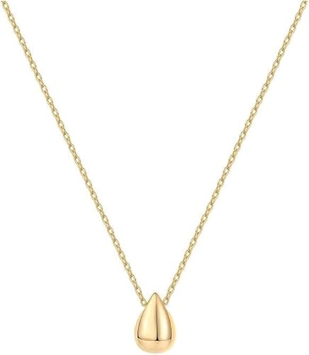 HSAJS Tropfenform Anhänger Halskette Minimalistischer Schmuck Damen Kette Eleganter Halsschmuck von HSAJS