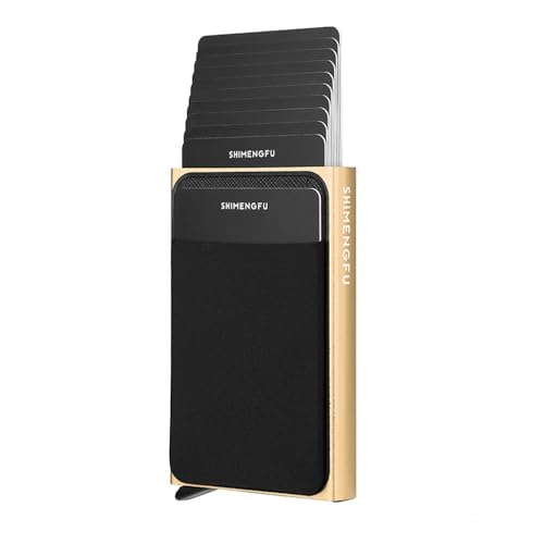 HSAJS Kreditkartenetui Geldbörse RFID Slim Wallet mit 1 Münzfach Minimalist Lockcard Pop up Cardholder Wallet for Women Herren Kartenetui 1-12 Karten Aluminium Portemonnaie HSAJS Kreditkartenetui Geldbörse RFID Slim Wallet mit 1 Münzfach Minimalist Lockcard Pop up Cardholder Wallet for Women Herren Kartenetui 1-12 Karten Aluminium Portemonnaie von HSAJS